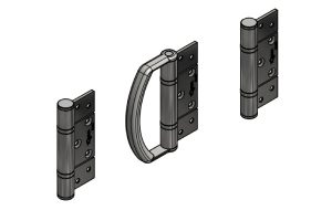 Open Out Standard Hinge Handle Set Black