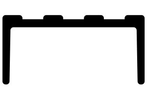 Gutter Sill Grate Clear Anodised